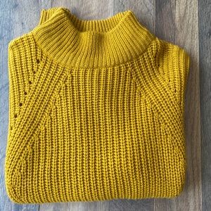 Poof Apparel cable mock neck sweater